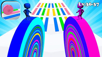 Layers Roll 🌈⭕🌈 Colors Gameplay New Update Android Game Level 36-37