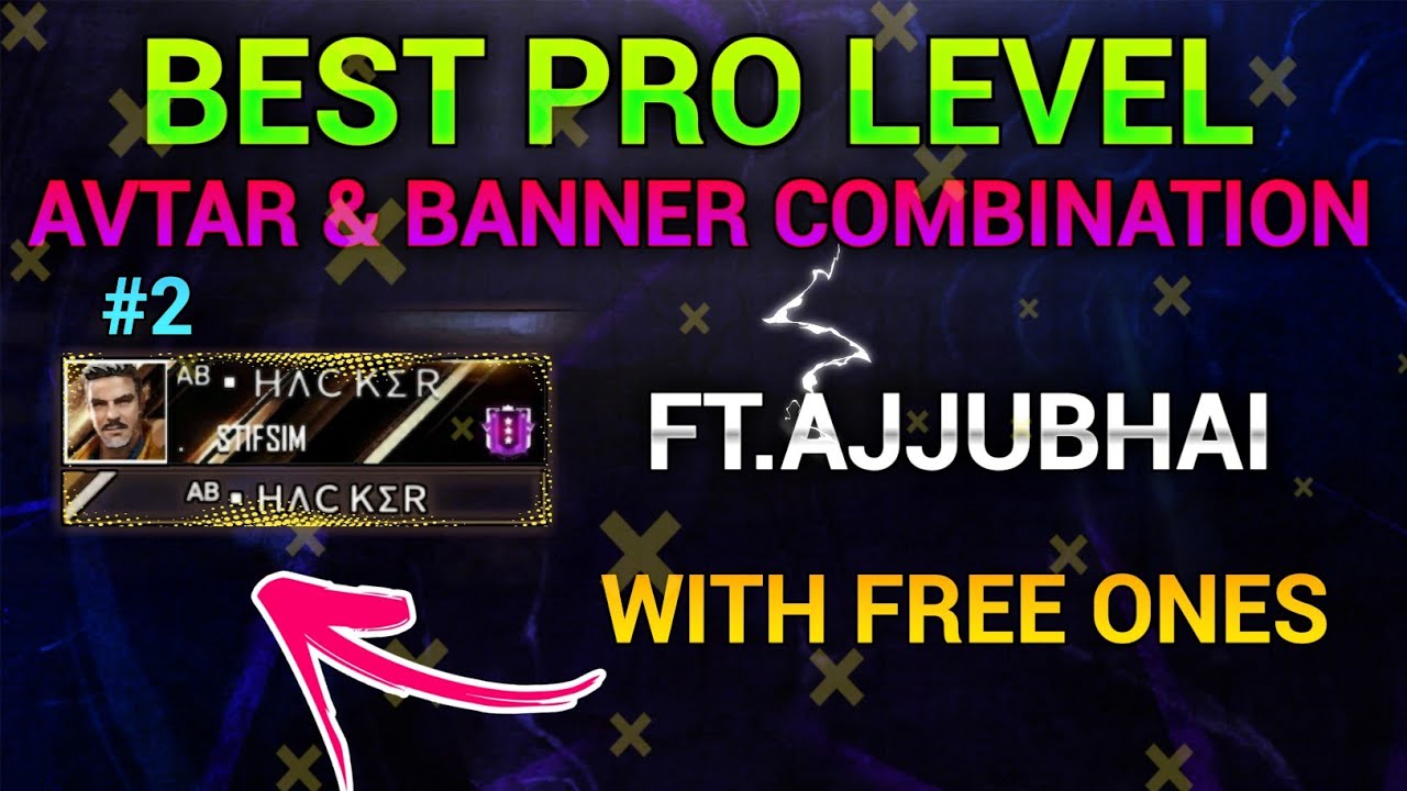 Best top 10  pro avatar and banner combination in freefire 