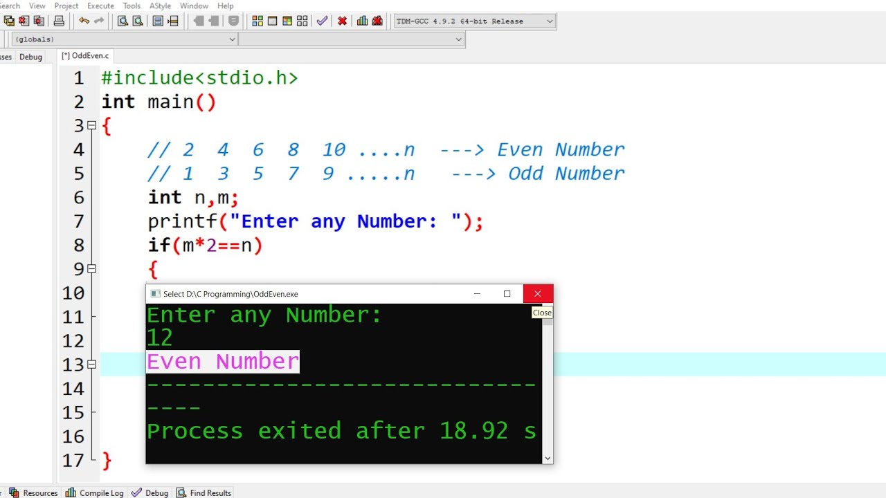 C Program To Check A Number Is Odd Or Even | Learn Coding