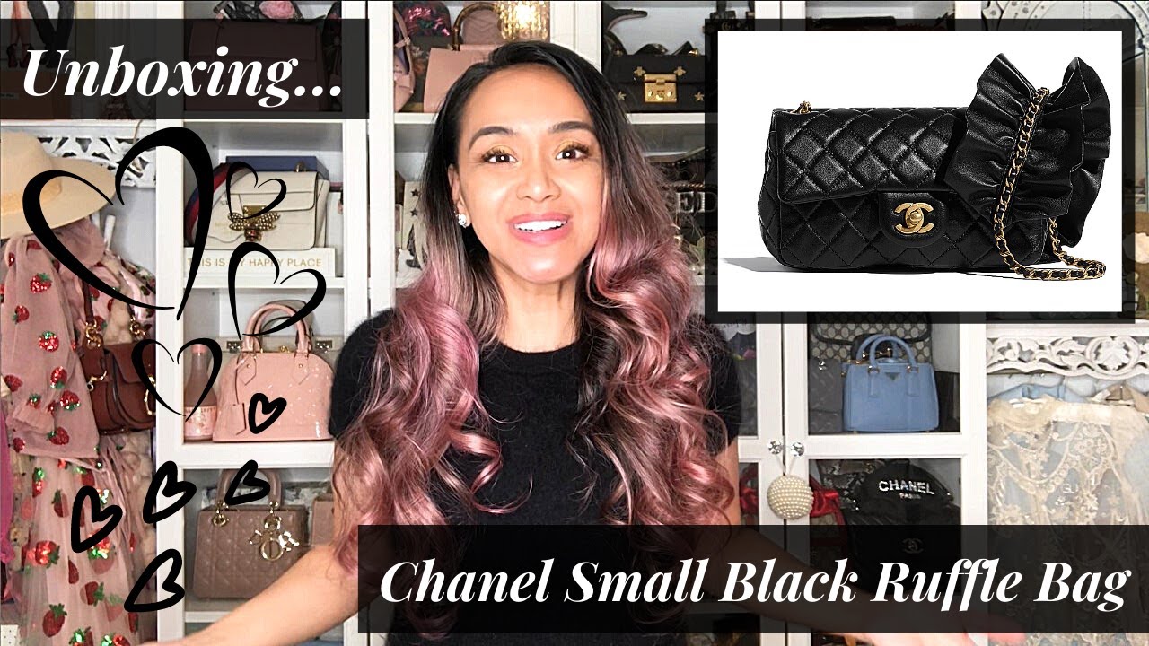 Chanel Small Ruffled Black Bag, Handbags and Accessories Online, Ecommerce Retail