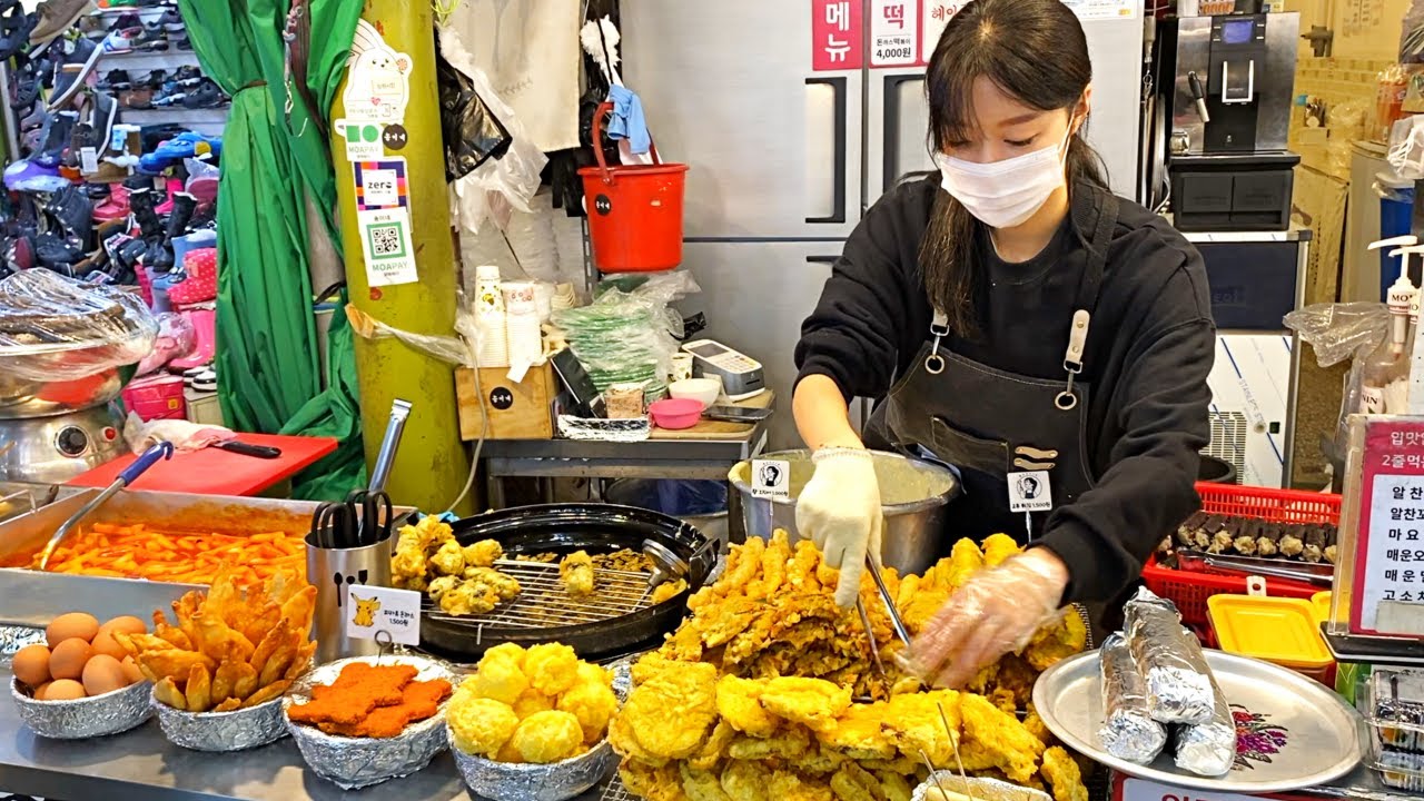청순미 낭낭한 분식집 사장님의 놀라운 내공, 떡볶이 순대 튀김 맛집 송이네 TTEOKBOKKI, SUNDAE / Korean street food