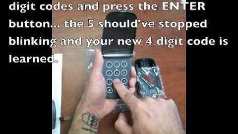 Changing code on Marantec Wireless Keyless Entry