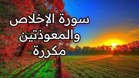 سورة الإخلاص والمعوذتين مكررة بصوت الشيخ إدريس أبكر