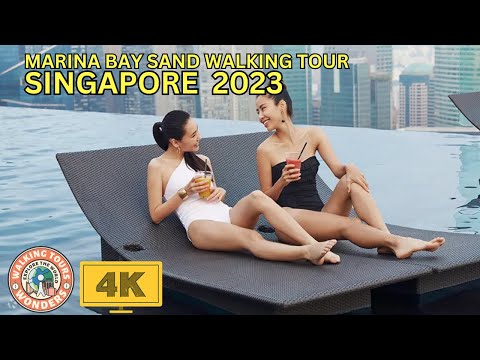 Marina Bay Sands, Singapore Walking Tour - NEW 2023 - 4K : Walking Tour Wonders🏙️🚶‍♀️✨