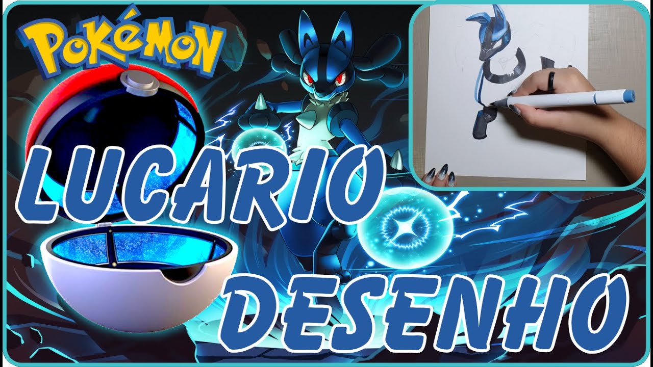 Como desenhar pokemon Lucario. Colorindo super pokémon lendário ...