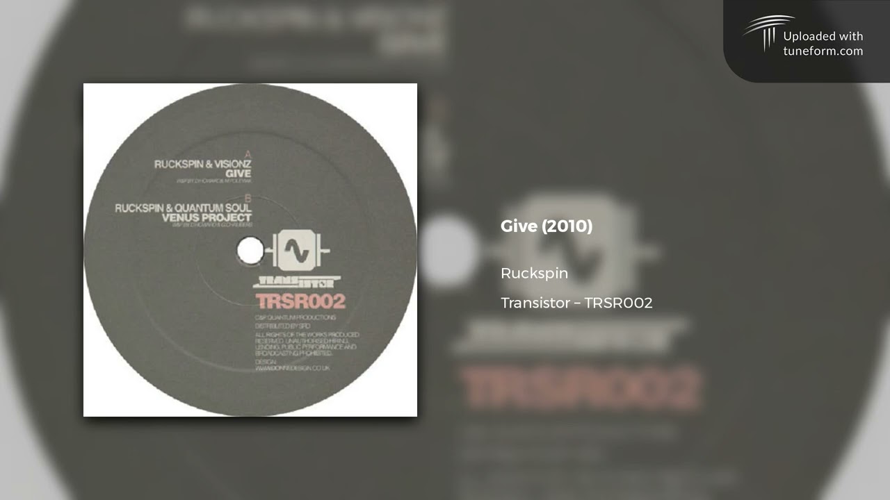 Ruckspin - Give (Transistor | TRSR002) [Deep Dubstep]
