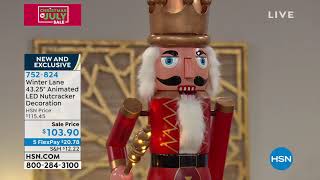 Winter Lane 43.25 Animated LED Nutcracker Decoration