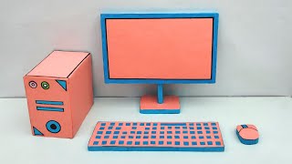 How to make a cardboard computer | DIY Mini computer | Cardboard computer