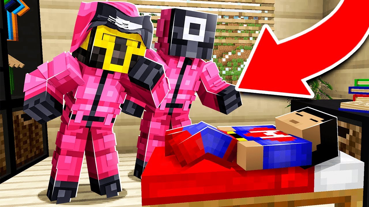 TROLLEO A YOUTUBER DISFRAZADO DEL JUEGO DEL CALAMAR EN MINECRAFT 😂