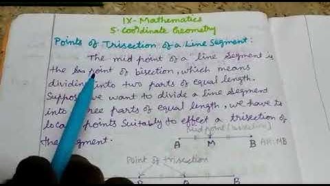 9th maths-chapter 5- point of trisection+Eg 5.16
