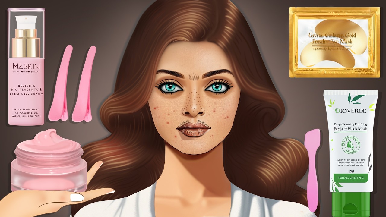 ASMR Skincare Animation | Aishwarya Rai’s Luxury Beauty Routine 🔥