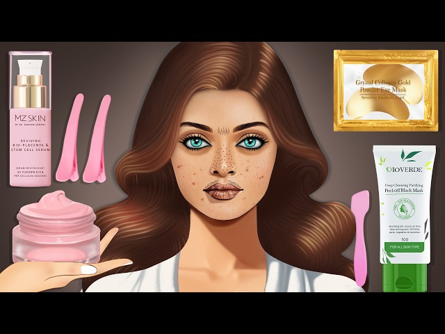 ASMR Skincare Animation | Aishwarya Rai’s Luxury Beauty Routine 🔥