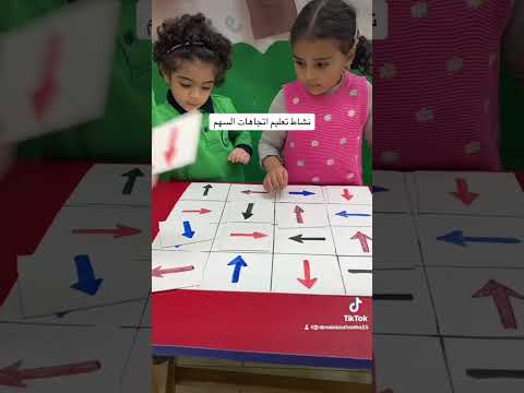 الاتجاهات تعليم الاطفال الاتجاهات فوق تحت يمين شمال باللغة العربية لرياض الاطفال