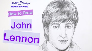 How to Draw The BEATLES - No 1. JOHN LENNON.  Happy Drawing! with Frank Rodgers