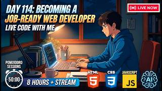 [18-10-26] Day-114(part-1): Deadline April 7 | Becoming a Job-Ready Web Developer🇧🇩8 Hours Live Code