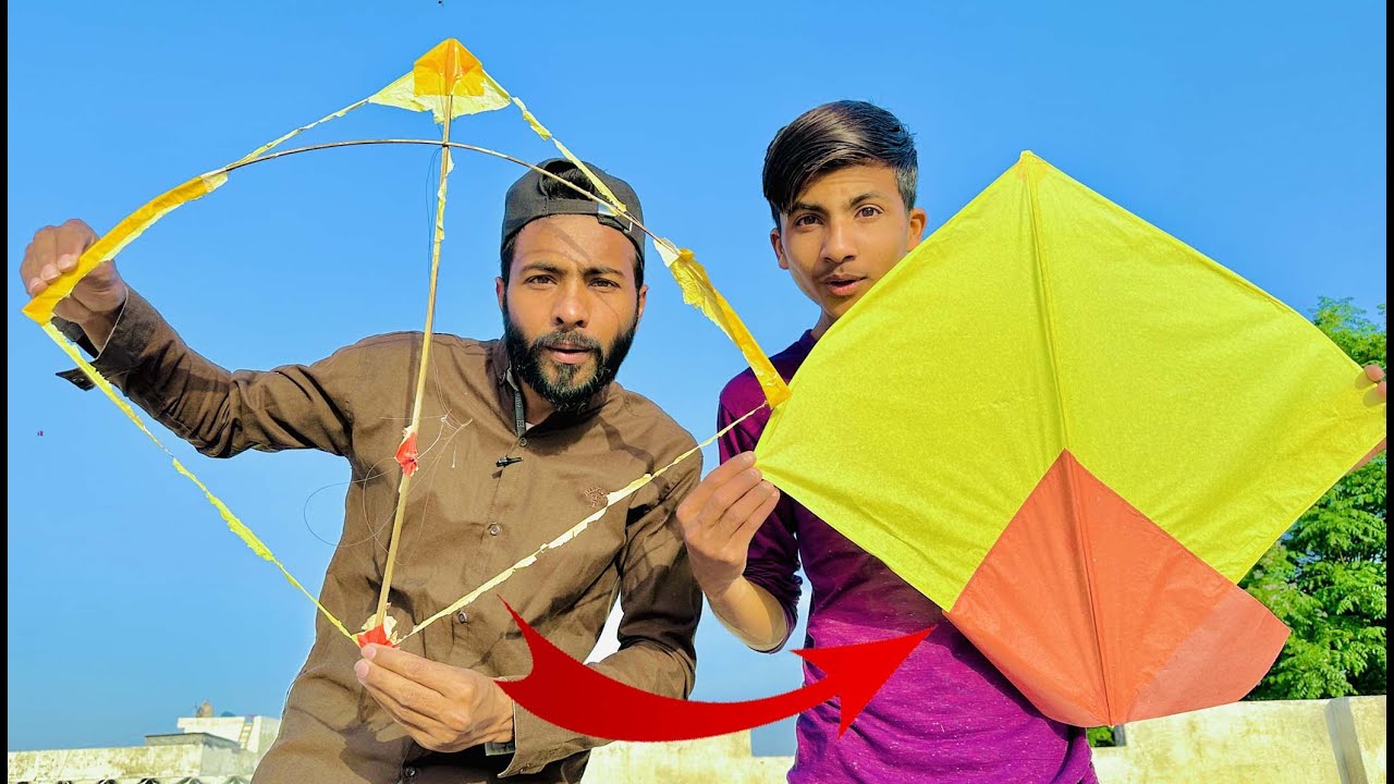 Trick to damage kite repair and flying Kite Flying Kite Cutting