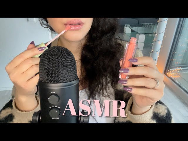 ASMR| Lipgloss Pumping & Application ~ Mouth Sounds 👄 (No Talking)