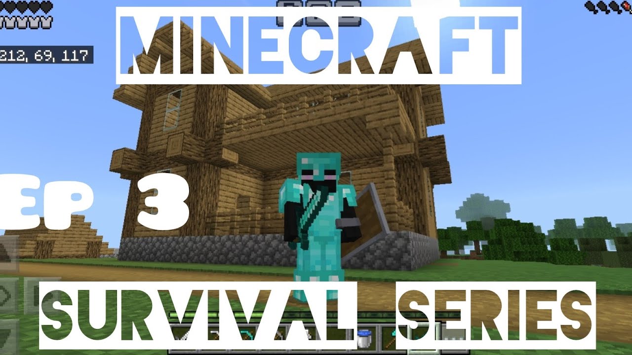 Minecraft Survival series EP 3 I found some diamonds - YouTube