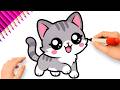 HOW TO DRAW A CUTE KAWAII CAT EASY STEP BY STEP ????
