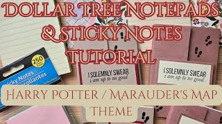 Dollar Tree Craft & Tutorial: Trifold Notepads & Sticky Notes - Great for Craft Fairs!