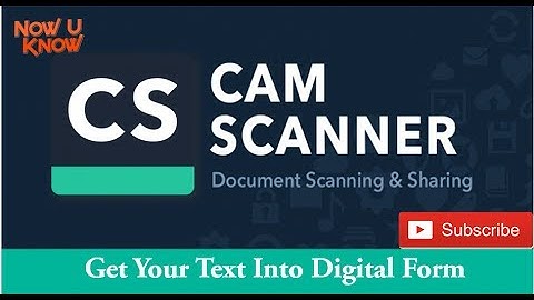 Scan text from photos using camscanner