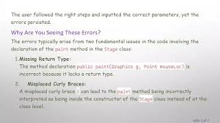 Fixing the paint Method Error in Java Swing Applications