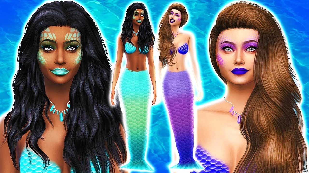Download SIREN 🧜‍♀️ Twin Mermaid Sisters 🧜‍♀️ in The Sims 4 Create a Sim! 🌊 (MERMAIDS MOD in Sims 4) ✨