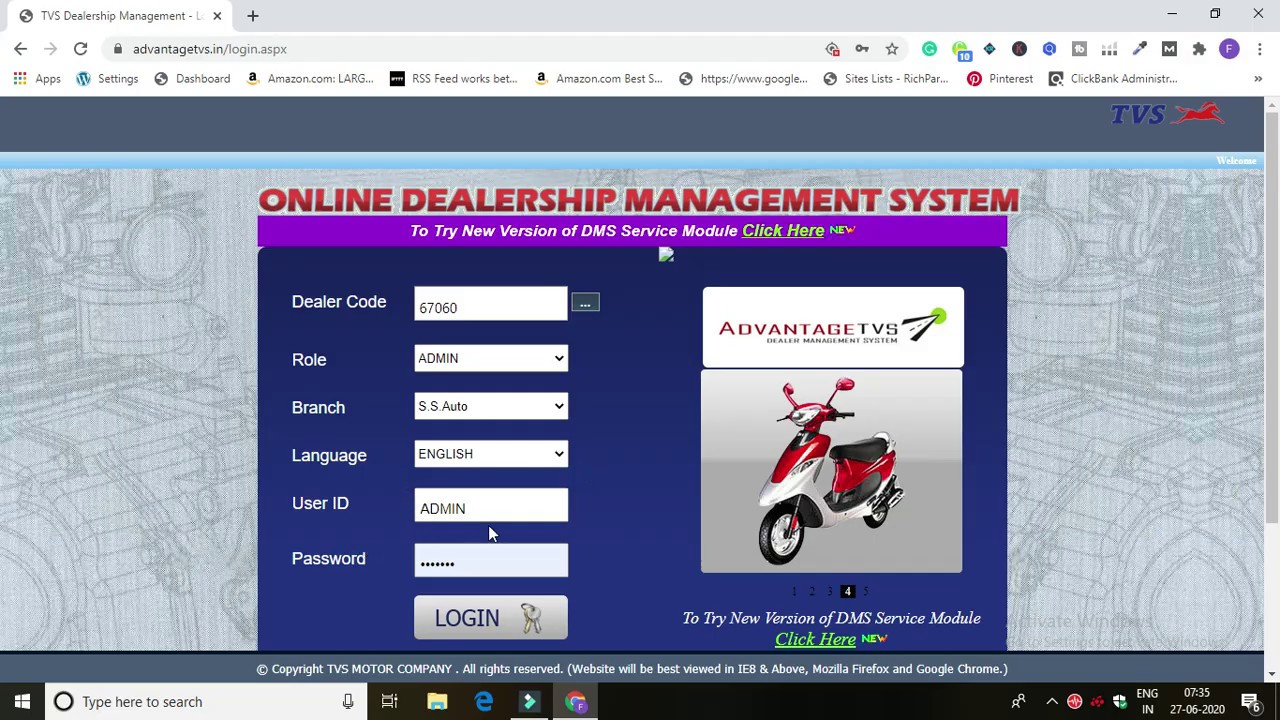 TVS DMS LOGIN PROCESS YouTube TVS DMS LOGIN PROCESS YouTube