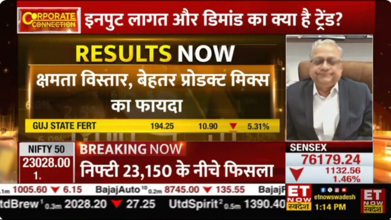 GSFC CFO S.K. Bajpai Exclusive Interview | Quarterly Results & Market Insights | ET Now Swadesh