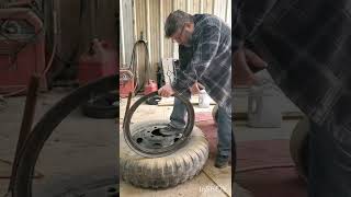 Breaking down a 9.00 20 NDT tire