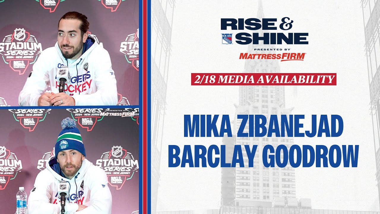 NYR at NYI: Mika Zibanejad and Barclay Goodrow Pregame Media ...