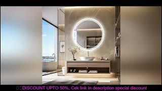 Bathroom Mirror with LED Lights Circle Backlit Illuminated Wall Mounted Lighted Mirror Anti-Fog 3 Co