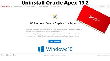 How to Uninstall Oracle Apex 19.2 | 18c [Pluggable] | Windows 10