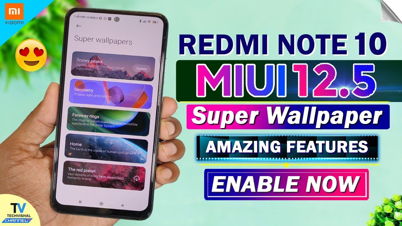 Redmi Note 10 Enable New MIUI  Super Live Wallpaper Features | Redmi  Note 10 MIUI  Update - YouTube