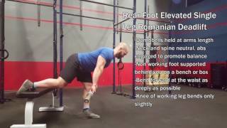 Rear Foot Elevated Single Leg Romanian Deadlift