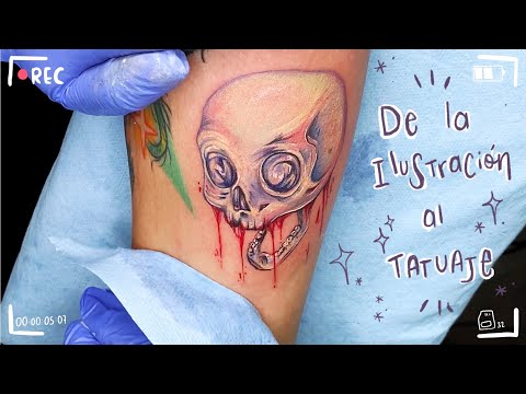TATUANDO UN CRANEO ? DE LA ILUSTRACION AL TATUAJE