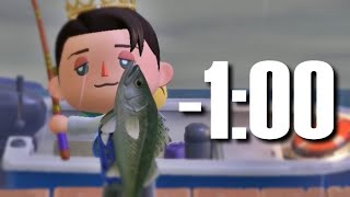 Playing ACNH for 100,000 Seconds, but Catching Fish Removes Time! (100,000 Subscriber Special!)