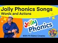 Jolly Phonics || All songs with WORDS and ACTIONS  || Mr Bates Creates