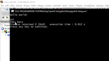 Cara menggunakan printf untuk mencetak dan escape sequence new line Bahasa C