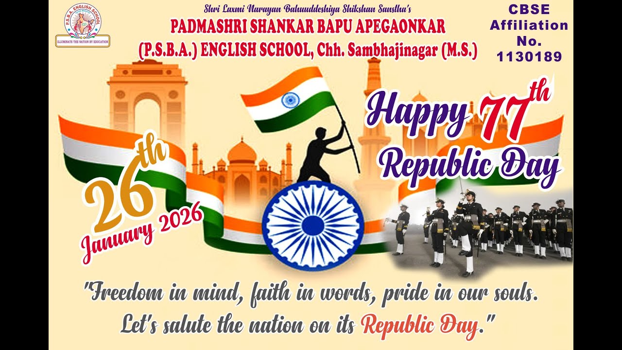 Republic Day Celebration @PSBA English School - YouTube