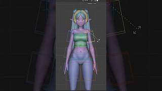 Frieren Anime Character in Blender ✨ | Realistic 3D Render #blender #shorts