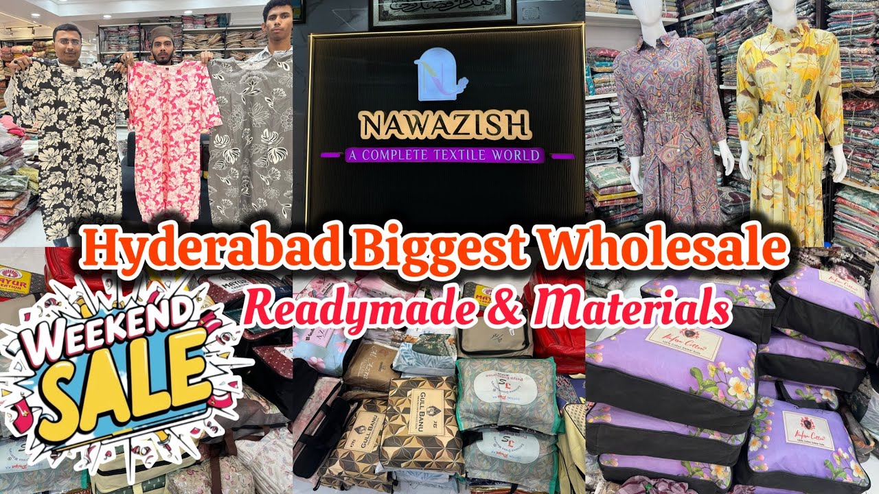 HYDERABAD BIGGEST WHOLESALE MARKET || Readymade & Materials “ Dhamaka Sale Start 