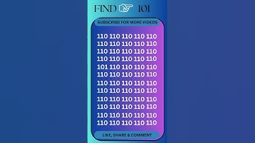 Find The Odd Number 101!!! #quizchallenge #quizze #youtubeshorts #puzzle