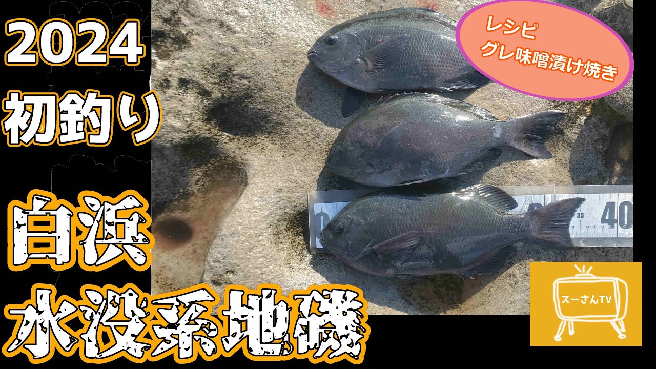 2024初釣り 白浜・水没系地磯1/7 - YouTube