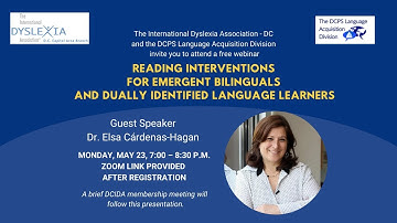 "Reading  Interventions for  Emergent  Bilinguals & Dually  Identified  Language  Learners"