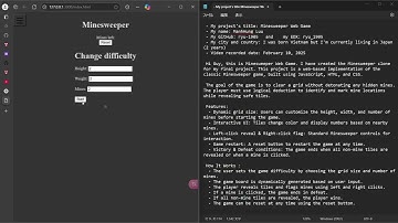 CS50 Final Project - Minesweeper Web Game