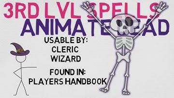 3rd Level Spell #1: Animate Dead (DnD 5E Spell)