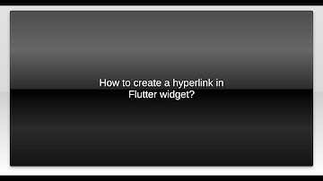 How to create a hyperlink in Flutter widget?