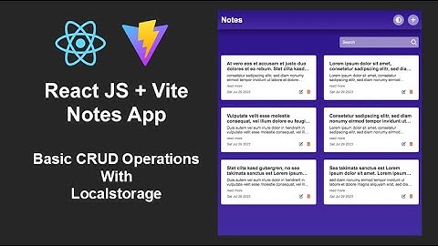 Build A Notes App From Scratch With React Js And Localstorage #reactjs #beginners #webdevelopment