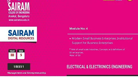 Lecture video 2 18EE51 Module 4 Types and roles of SSI  Malini k v